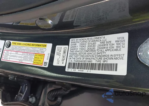 2025 Honda Cr-V Hybrid Sport-L from USA, damaged, VIN 7FARS5H80SE019665